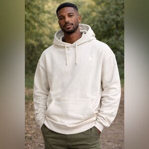 The North Face oversized Men's Off-White Hoodie PTP 27”